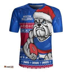 Western Bulldogs Merry Christmas Down Under Footy Power Style Rugby Jersey