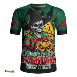 South Sydney Rabbitohs Dark Moon Rugby Halloween Battle Edition Rugby Jersey