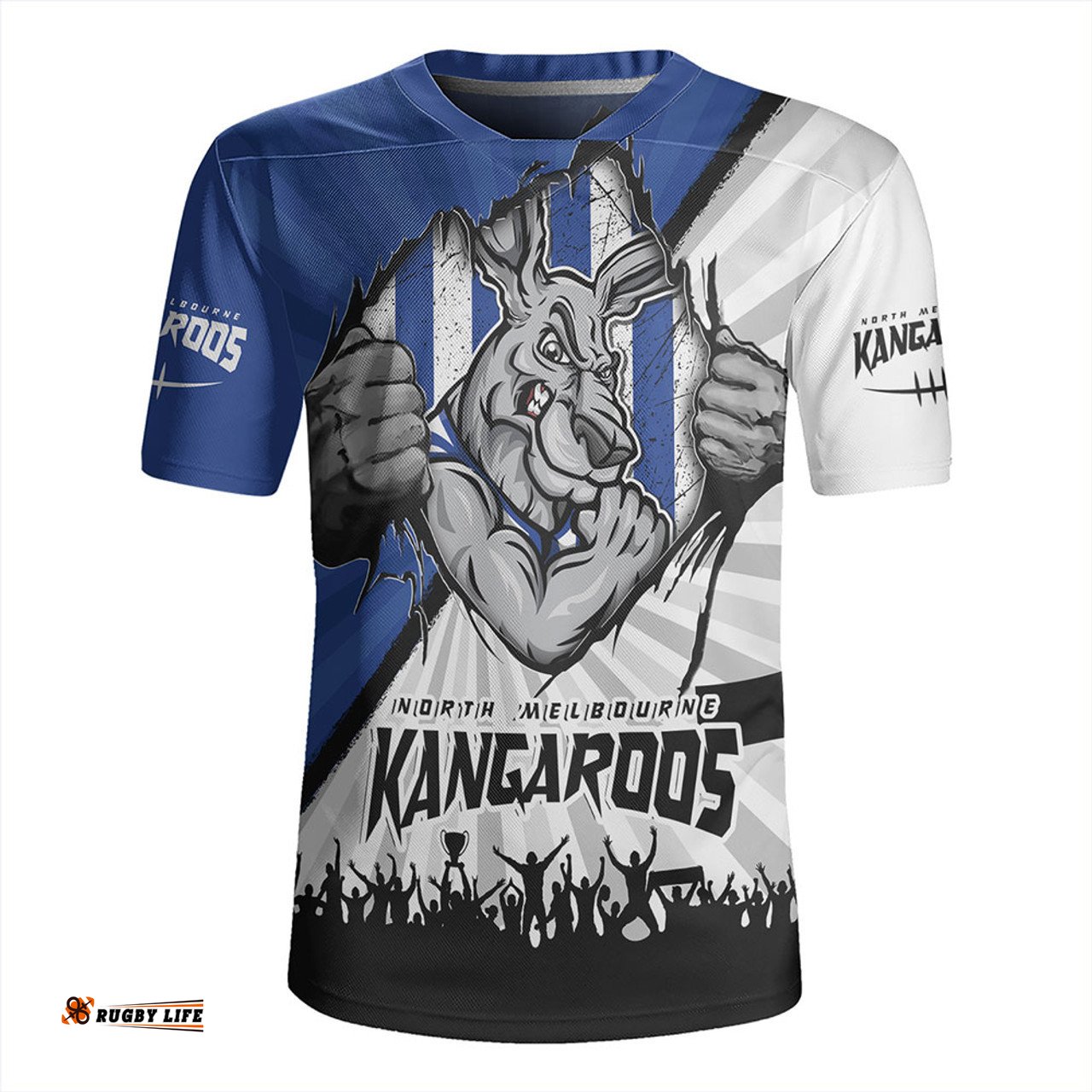 North Melbourne Breaking Through Fan Design Rugby Jersey