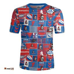 Newcastle Knights Jersey Team Of Us Die Hard Fan Supporters Comic Style Rugby Jersey
