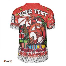 St. George Illawarra Dragons Christmas Custom Merry Christmas Our Beloved Team With Aboriginal Dot Art Pattern Rugby Jersey