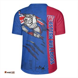Western Bulldogs Burning Passion Of Power Scratch Style Rugby Jersey