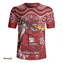 St. George Illawarra Dragons Aboriginal Inspired Tough Fan Rugby For Life Ver 2.0 Rugby Jersey