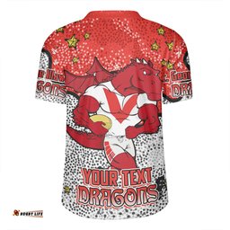 St. George Illawarra Dragons Custom Team With Dot And Star Patterns For Tough Fan Rugby Jersey