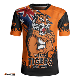 Wests Tigers Heart Of A Fighter Tough And Fearless Rugby Jersey