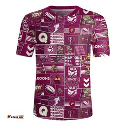 Queensland Team Of Us Die Hard Fan Supporters Comic Style Rugby Jersey