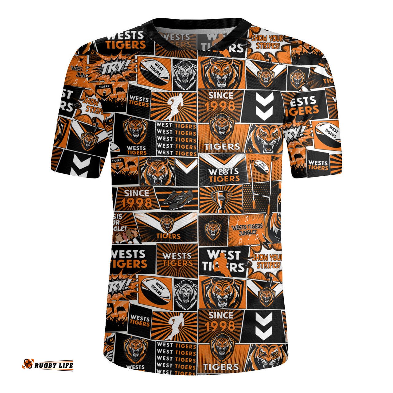 Wests Tigers Jersey Team Of Us Die Hard Fan Supporters Comic Style Rugby Jersey