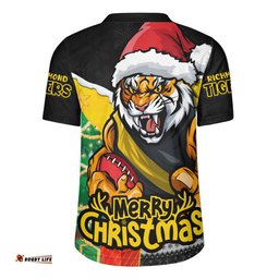 Richmond Santa Scoring Touchdown On Christmas Game Day Rugby Jersey