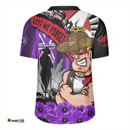 St Kilda ANZAC Day Honor Purple Valor And Spirit Rugby Jersey