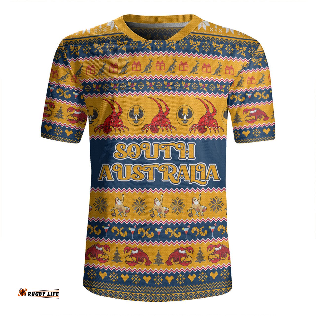 South Australia Big Things Christmas Custom The Big Lobster Rugby Jersey