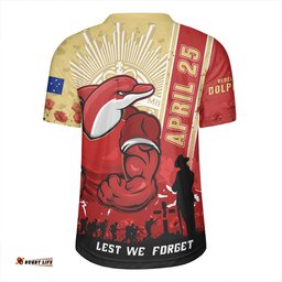 Redcliffe Dolphins Anzac Day Lest We Forget Strong Fighting Spirit Rugby Jersey