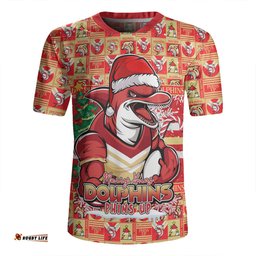 Redcliffe Dolphins Merry Ugly Christmas Comic Style Rugby Jersey