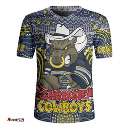 North Queensland Cowboys Christmas Custom Christmas Knit Patterns Vintage Jersey Ugly Rugby Jersey