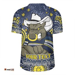 North Queensland Cowboys Custom Custom With Aboriginal Inspired Style Of Dot Painting Patterns Rugby Jersey