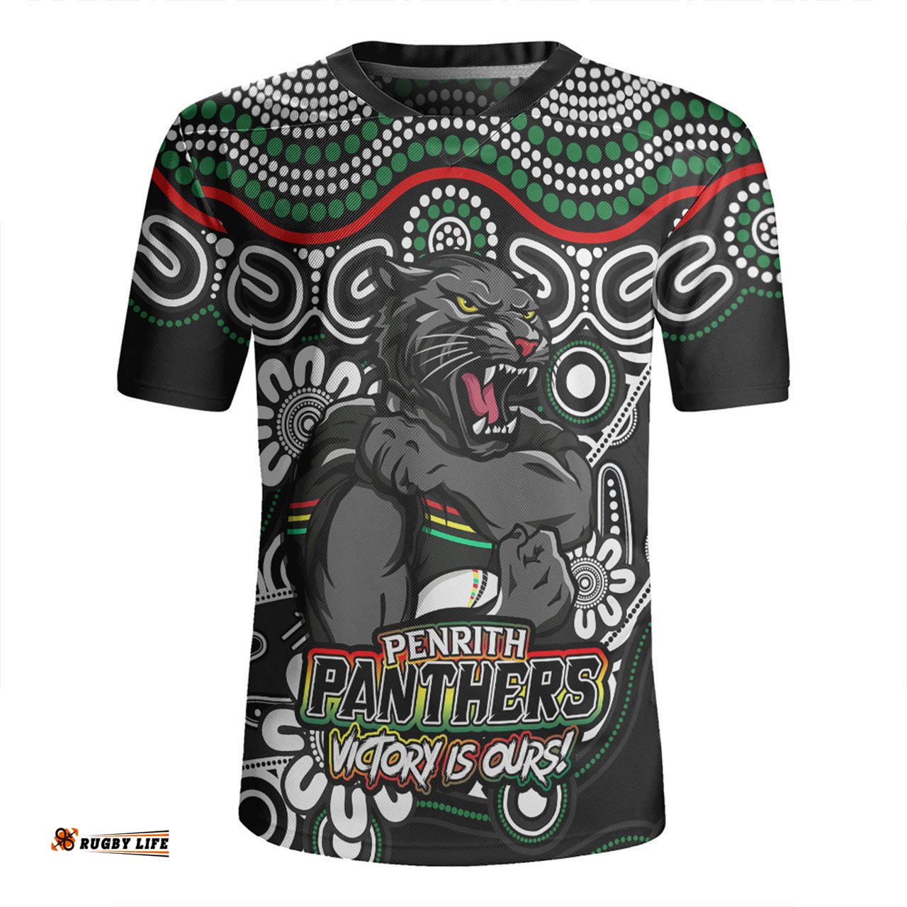 Penrith Panthers Aboriginal Inspired Tough Fan Rugby For Life Rugby Jersey
