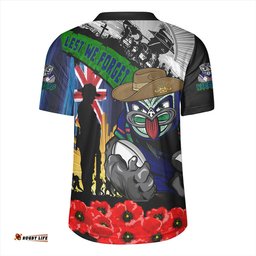 New Zealand Warriors United In Spirit Anzac Day Tribute Rugby Jersey