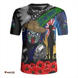 New Zealand Warriors United In Spirit Anzac Day Tribute Rugby Jersey
