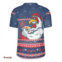 Sydney Roosters Christmas Custom Ugly Xmas And Aboriginal Patterns For Die Hard Fan Rugby Jersey