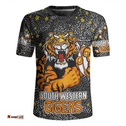 Wests Tigers Custom Team With Dot And Star Patterns For Tough Fan Rugby Jersey