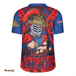 Newcastle Knights Ripped Legacy Of The Game The ANZAC Spirit Lives On Rugby Jersey
