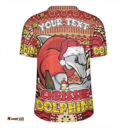 Redcliffe Dolphins Christmas Custom Christmas Knit Patterns Vintage Jersey Ugly Rugby Jersey