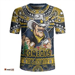 North Queensland Cowboys Aboriginal Xmas Special Ugly Christmas Style Rugby Jersey