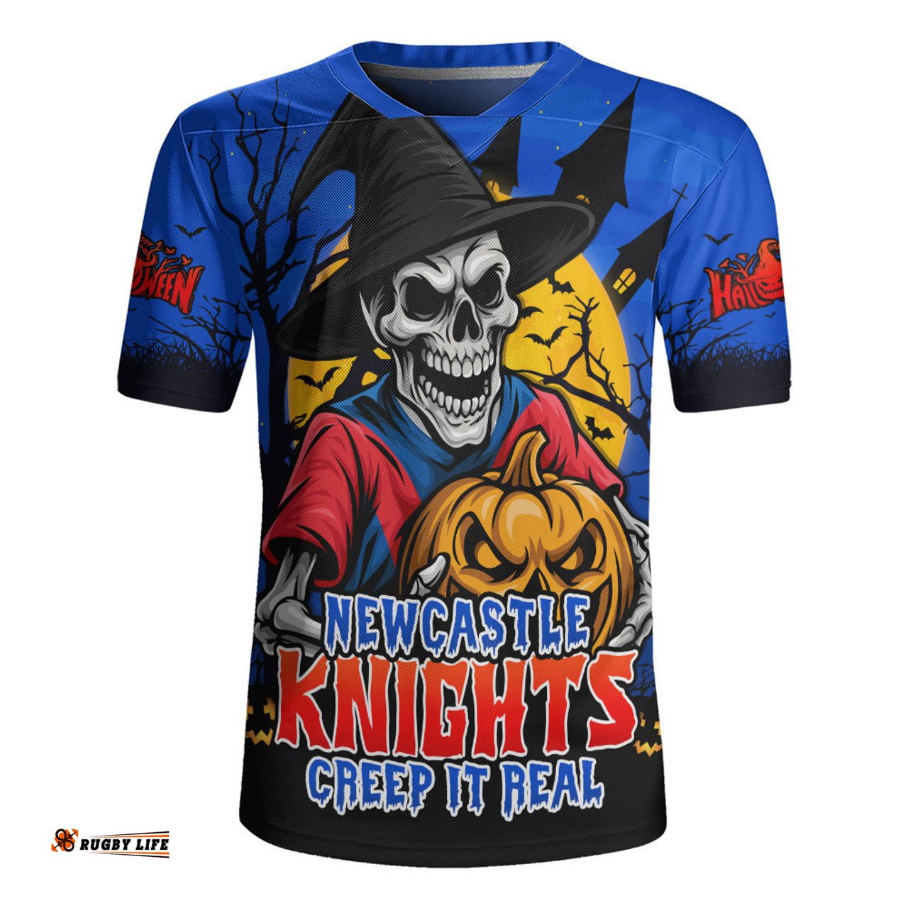 Newcastle Knights Dark Moon Rugby Halloween Battle Edition Rugby Jersey