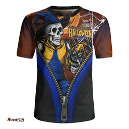 West Coast Eagles Halloween Night Reaper Zipper Rugby Jersey