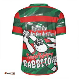 South Sydney Rabbitohs Happy Australia Day We Are One And Free Rugby Jersey