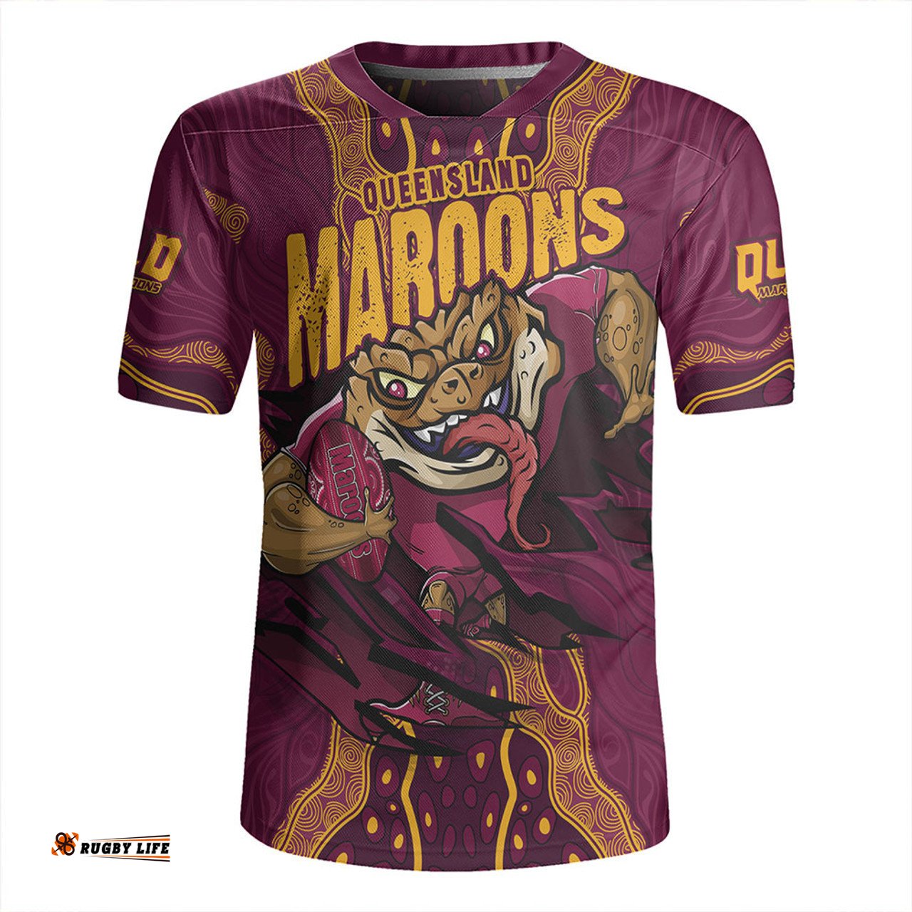 Queensland Maroons Maroon Venom QLD Strikeforce Rugby Jersey