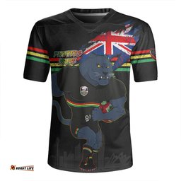 Penrith Panthers Custom For Die Hard Fan Australia Flag Scratch Style Rugby Jersey