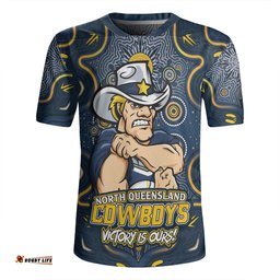 North Queensland Cowboys Aboriginal Pattern Inspired Victory Is Ours Rugby Jersey