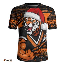 Wests Tigers Ugly Knit Style For Christmas Game Fans Rugby Jersey