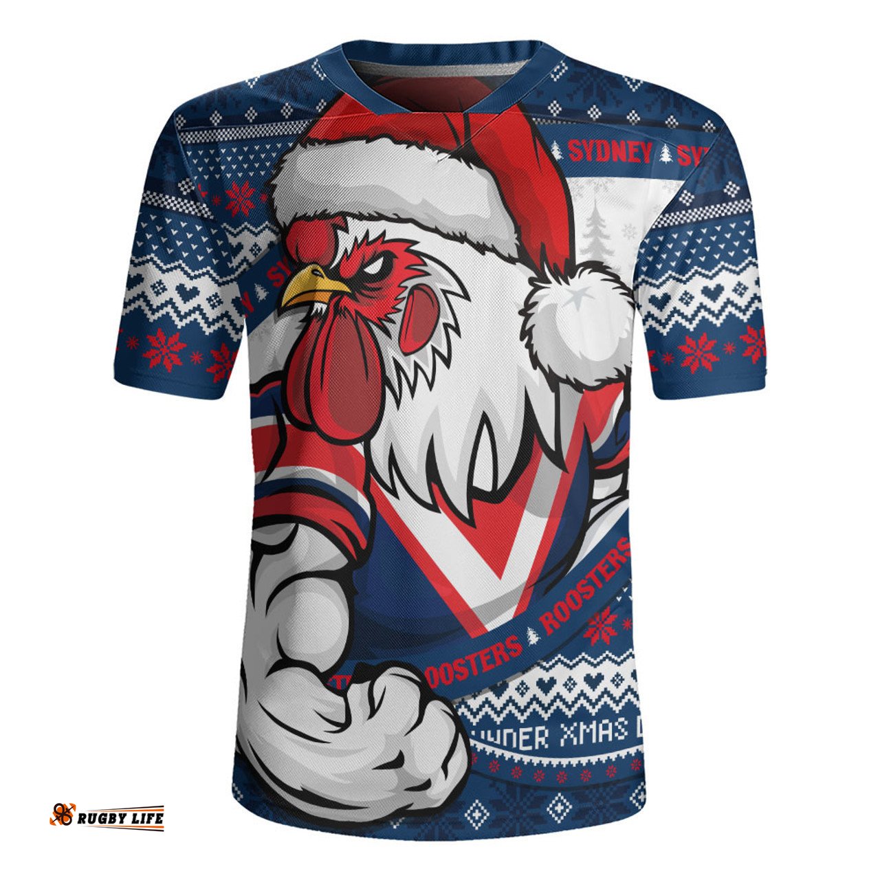 Sydney Roosters Ugly Knit Style For Christmas Game Fans Rugby Jersey