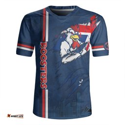 Sydney Roosters Happy Australia Day Flag Scratch Style Rugby Jersey