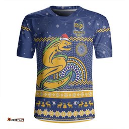 Parramatta Eels Christmas Custom Ugly Xmas And Aboriginal Patterns For Die Hard Fan Rugby Jersey