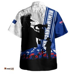 RugbyLife Shop Australia Hawaiian Shirt Remembrance Day Australia Field Of Poppies