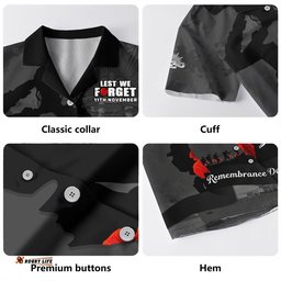 RugbyLife Shop Australia Hawaiian Shirt Remembrance Day 11th November Tribute Edition