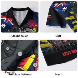 RugbyLife Shop Adelaide Crows Hawaiian Shirt ANZAC Day Honour And Football Legacy