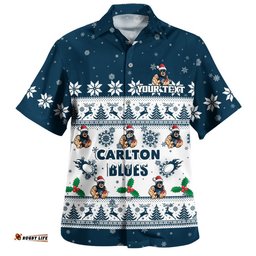 RugbyLife Shop Carlton Hawaiian Shirt Special Ugly Christmas Holiday Footy Fans