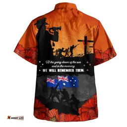 RugbyLife Shop Australia Hawaiian Shirt Anzac Day Lives Given In Service