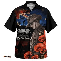 RugbyLife Shop Australia Hawaiian Shirt Anzac Day Courage Sacrifice Eternal Honor