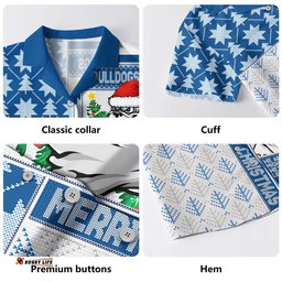 RugbyLife Shop Canterbury-Bankstown Bulldogs Hawaiian Shirt Christmas Magic Knit Style Winter Glow