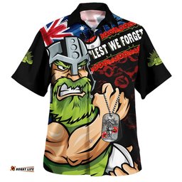 RugbyLife Shop Canberra Raiders Hawaiian Shirt Anzac Remembrance Of The Fallen