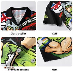 RugbyLife Shop Canberra Raiders Hawaiian Shirt Anzac Remembrance Of The Fallen