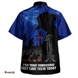 RugbyLife Shop Australia Hawaiian Shirt Anzac Day United In Spirit For Those Served All Remember