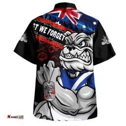 RugbyLife Shop Canterbury-Bankstown Bulldogs Hawaiian Shirt Anzac Remembrance Of The Fallen