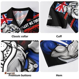 RugbyLife Shop Canterbury-Bankstown Bulldogs Hawaiian Shirt Anzac Remembrance Of The Fallen