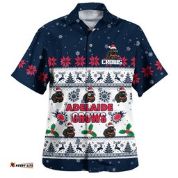 RugbyLife Shop Adelaide Crows Hawaiian Shirt Special Ugly Christmas Holiday Footy Fans