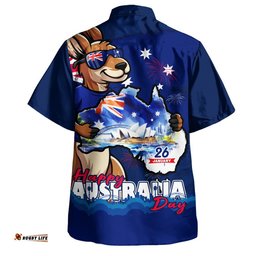RugbyLife Shop Australia Hawaiian Shirt Australia Day Holiday Kangaroo Pride Celebration